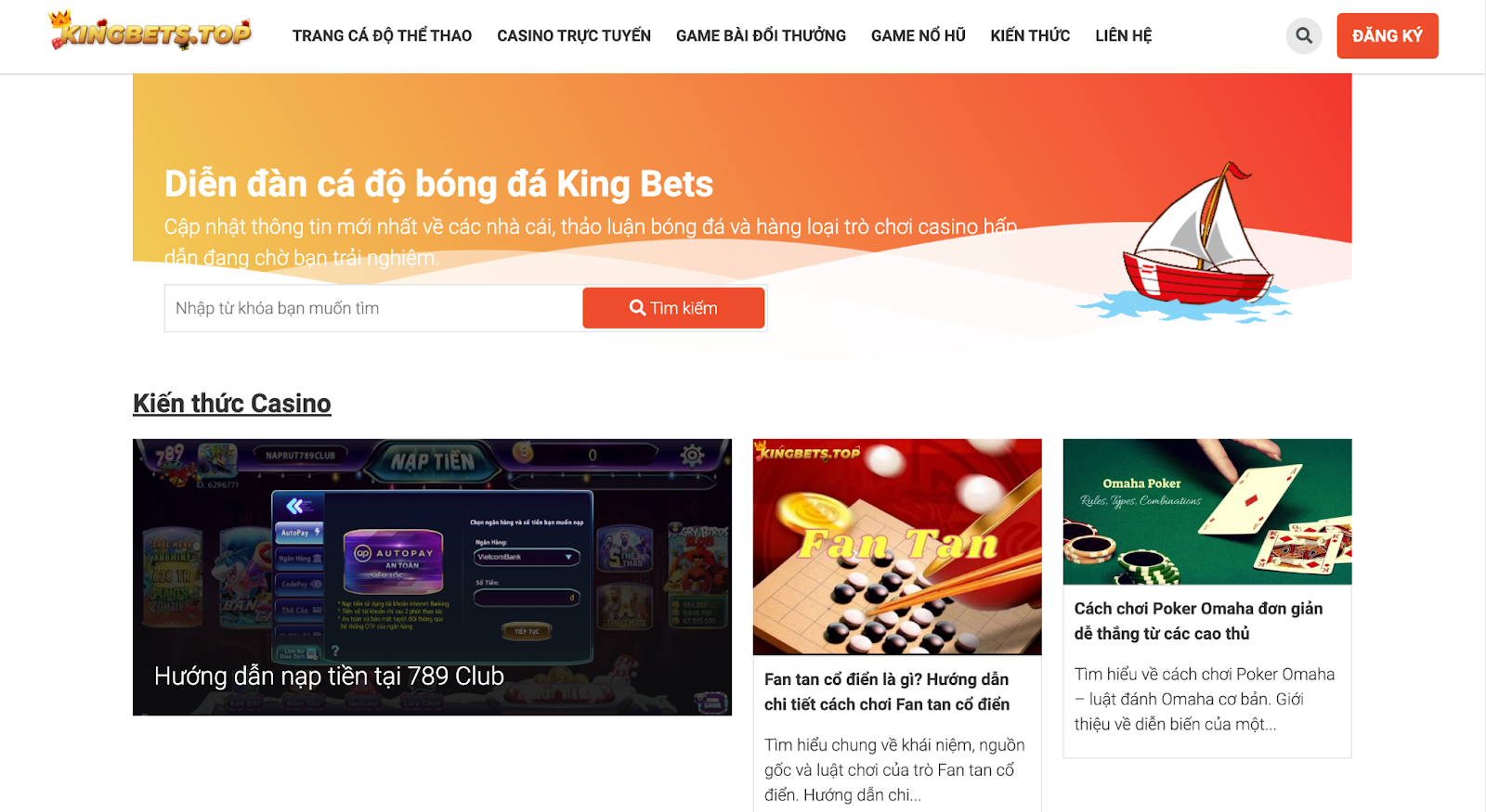 Kingbets.top - Chuyên trang tổng hợp và đánh giá các trang cá độ thể thao uy tín