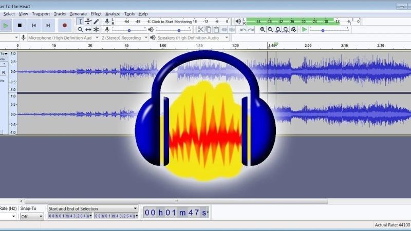 Audacity là phần mềm hỗ trợ ghi âm miễn phí 