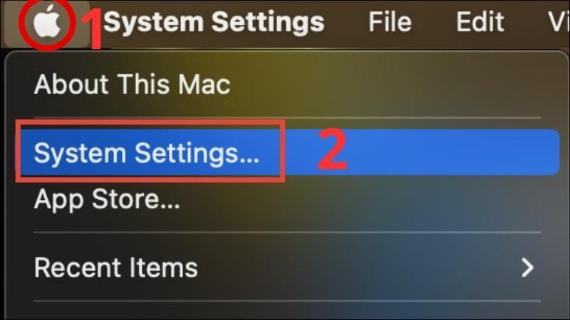 Chọn System Preferences