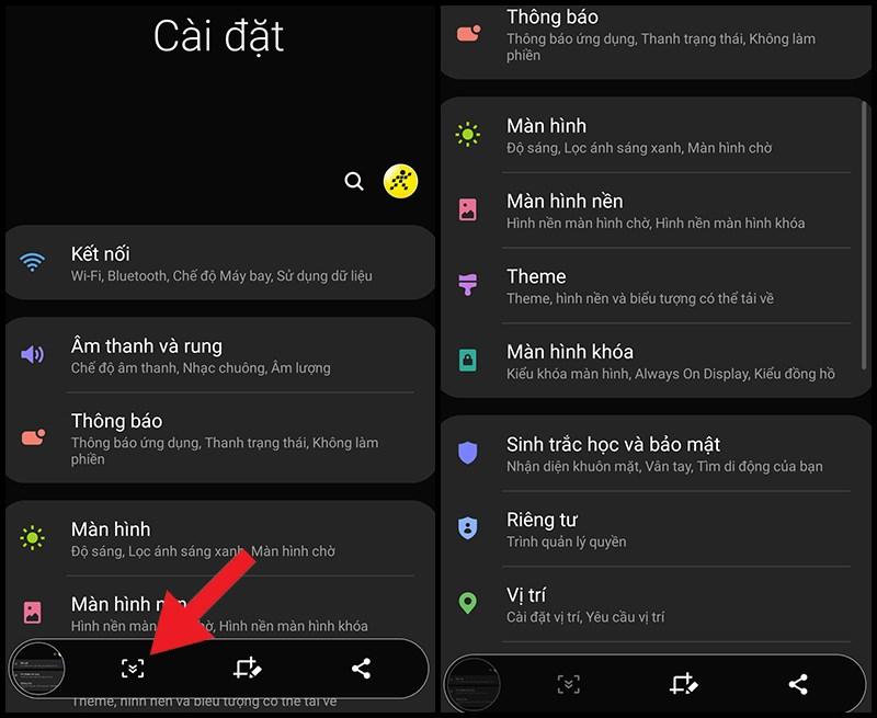 Chụp ảnh màn hình dài, chụp cuộn trang trên điện thoại