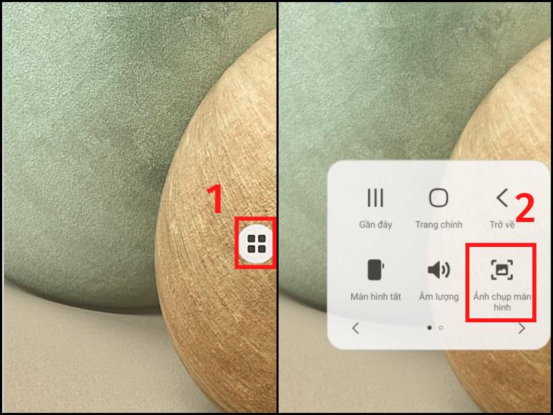 Chụp ảnh màn hình điện thoại bằng phím Home ảo