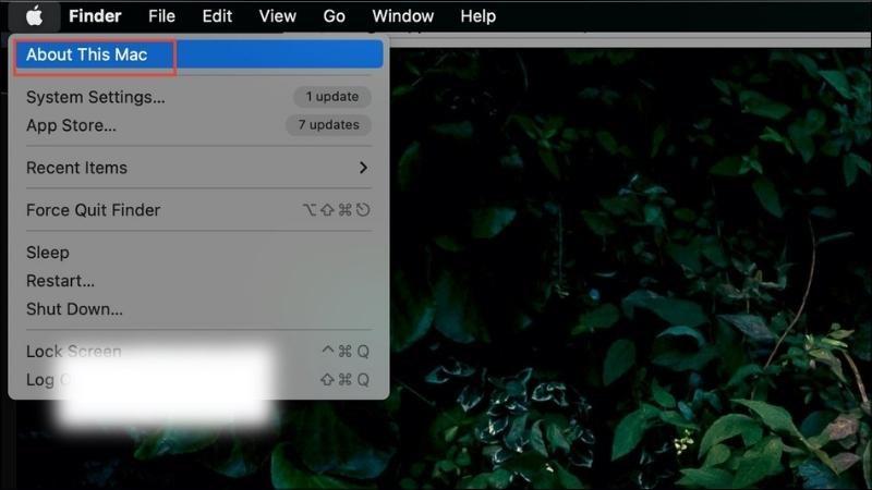 Nhấn chọn About This Mac