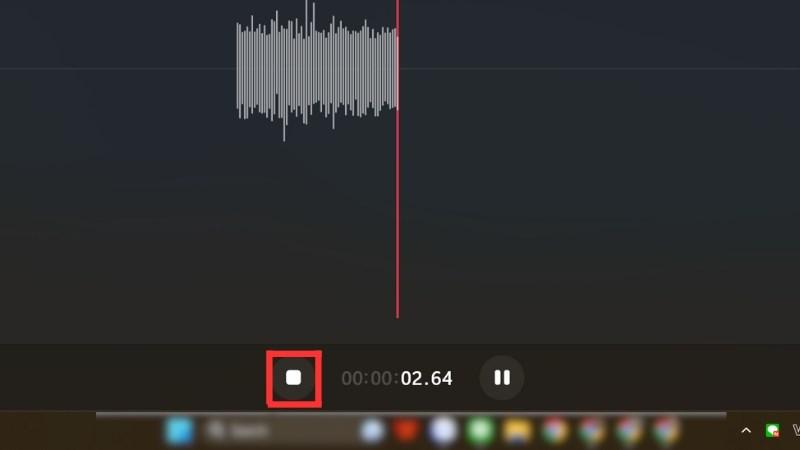 Nhấn chọn nút Stop Recording hoặc nhấn tổ hợp phím Esc để dừng ghi âm