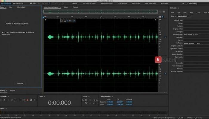 Phần mềm Adobe Audition có giao diện dễ sử dụng