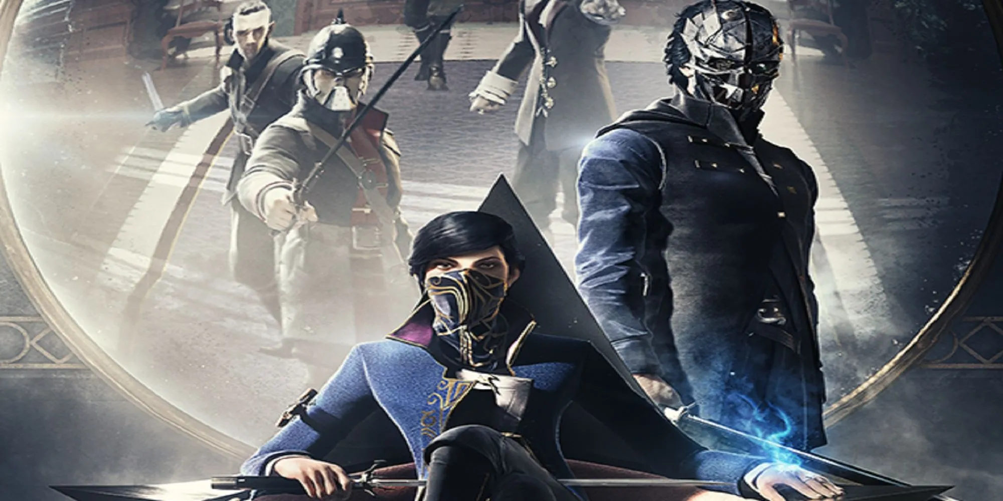 Ảnh bìa chính thức của game hành động lén lút Dishonored 2