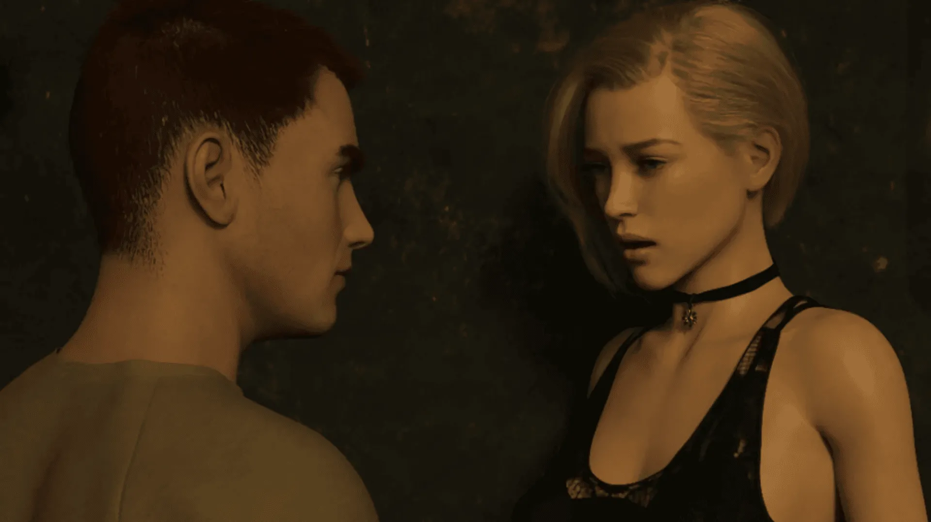 Ảnh chụp màn hình game No Mercy, minh họa đồ họa visual novel.