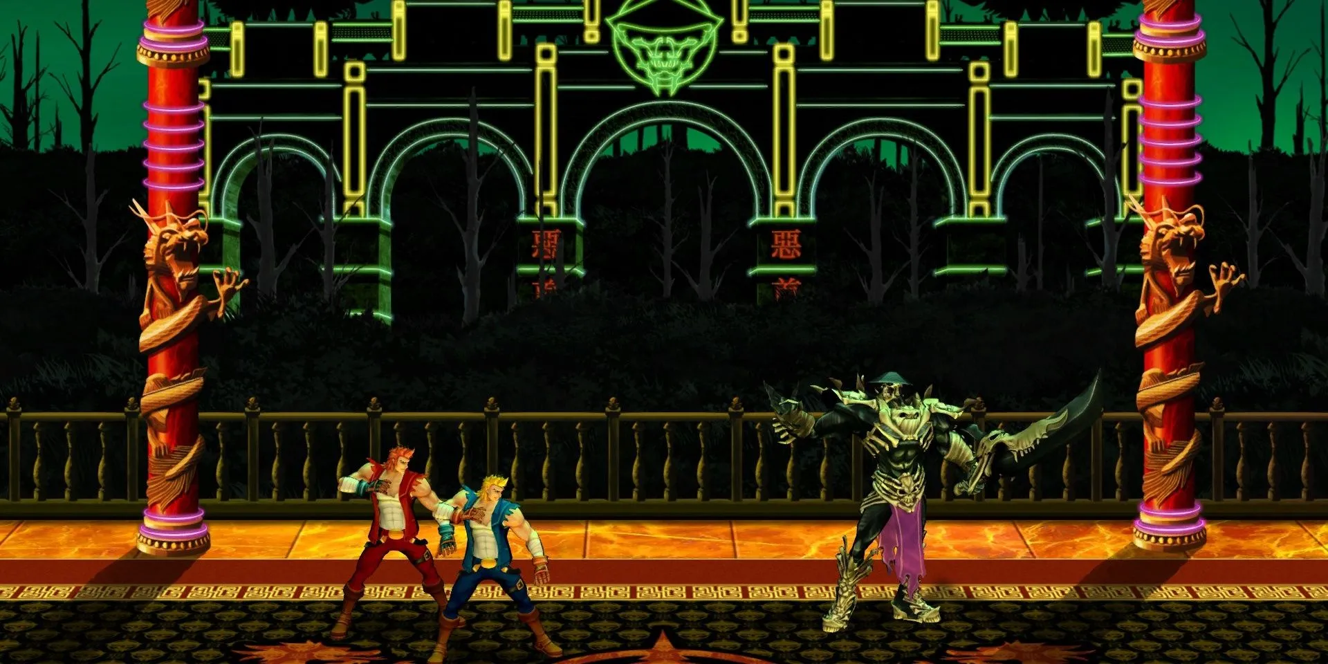 Anh em nhà Lee đối mặt với Skullmageddon trong Double Dragon Neon đầy màu sắc