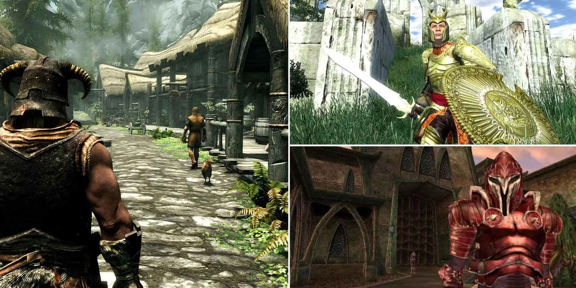 Ảnh minh họa các tựa game trong series The Elder Scrolls