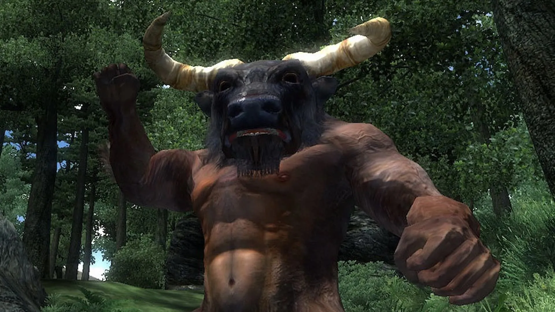 Ảnh rò rỉ gameplay The Elder Scrolls IV Oblivion Remastered: Cảnh chiến đấu với Minotaur