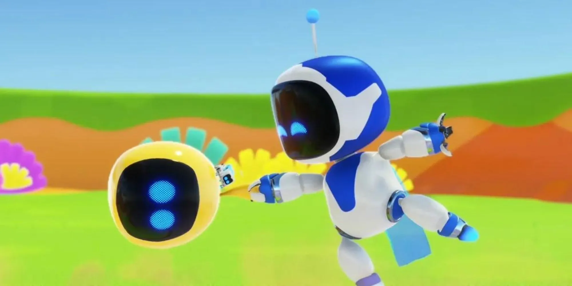 Astro Bot: Bí Mật Tối Ưu Hóa Đồ Họa Đỉnh Cao Trên PS5 Từ Team Asobi 1 Astro Bot trong màn chơi Going Loco Level thể hiện hiệu ứng hình ảnh và số lượng vật thể ấn tượng trên PS5