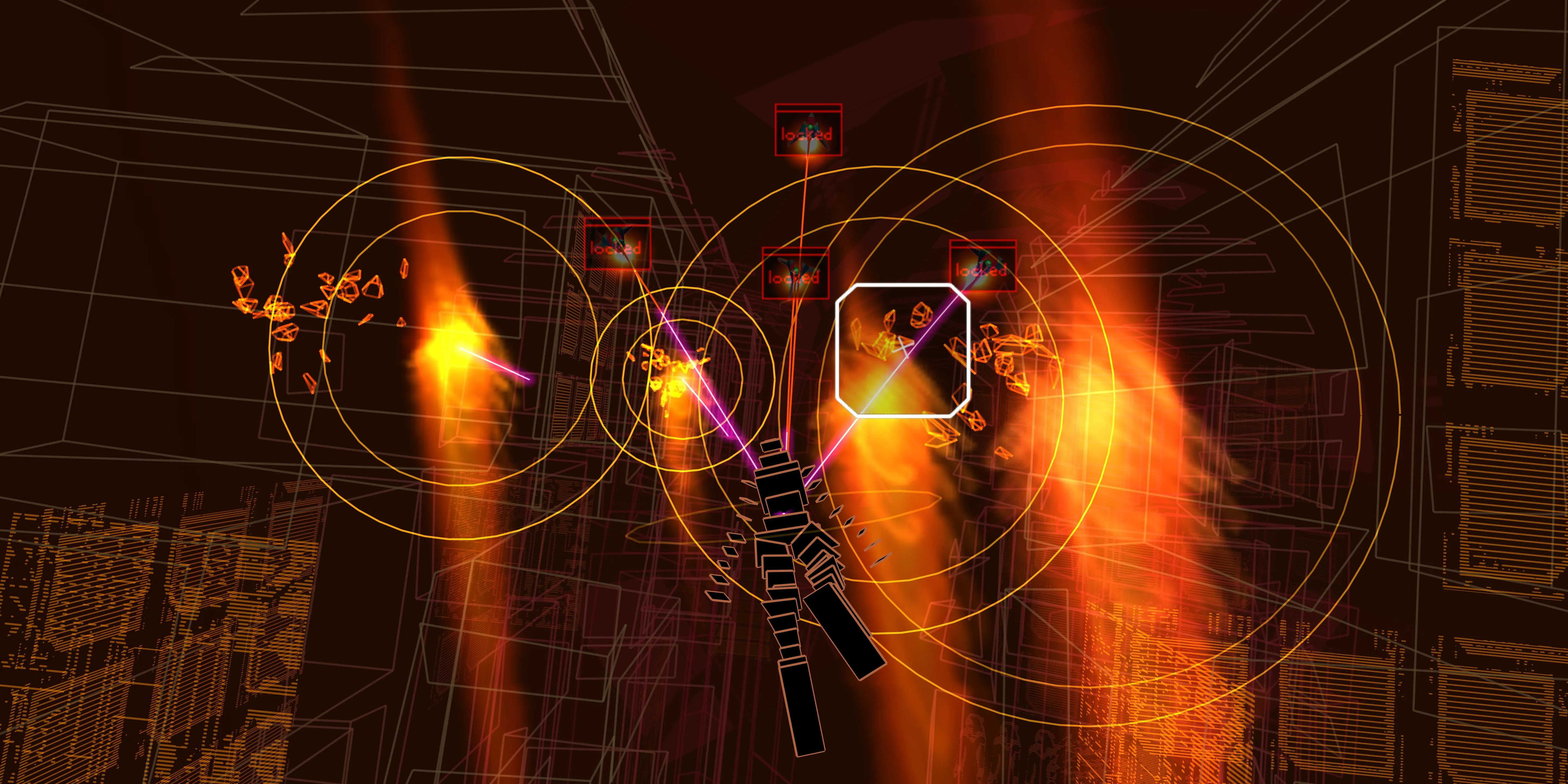 Bắn hạ kẻ thù trong Rez Infinite