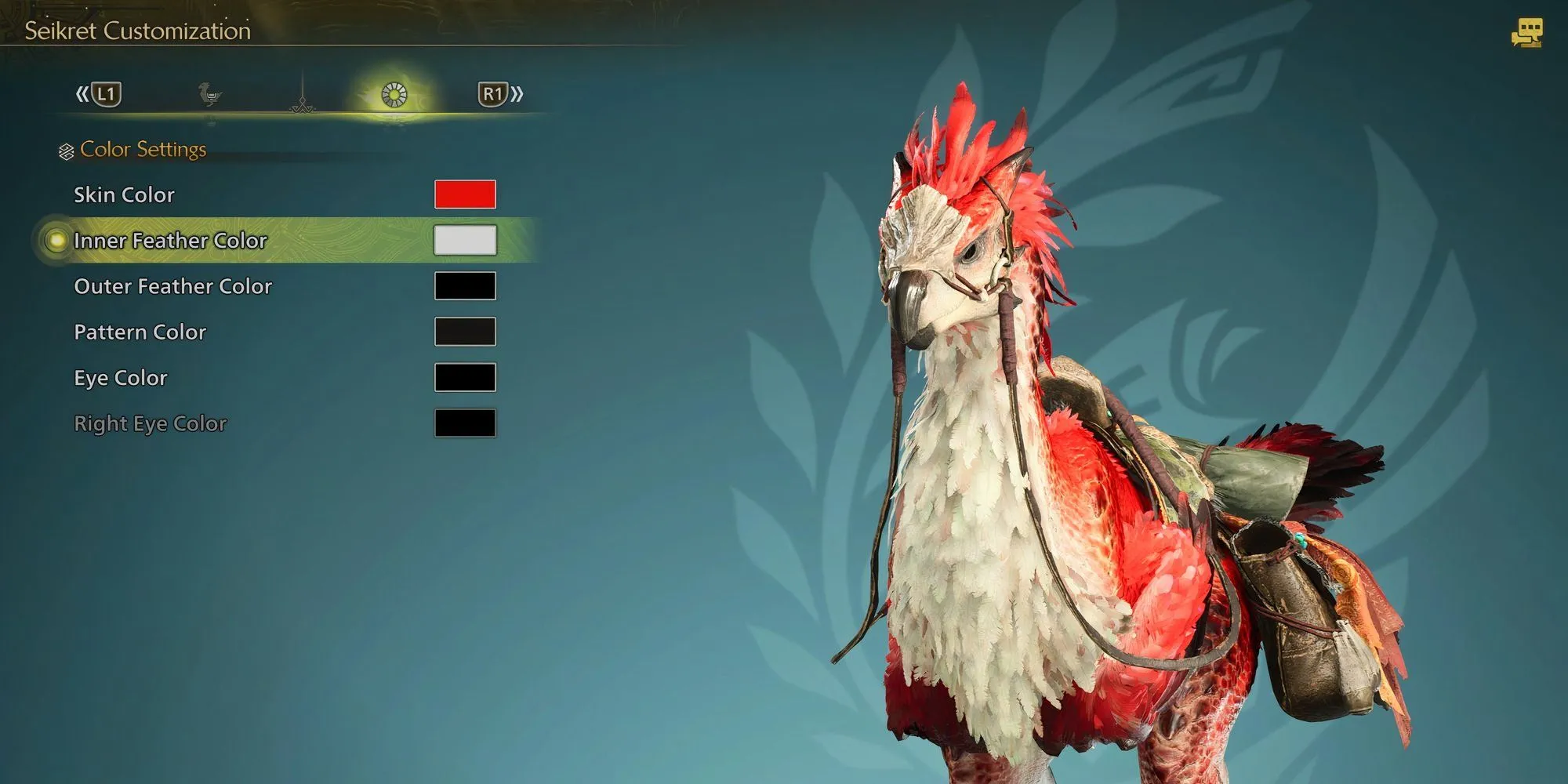 Bảng màu tùy chỉnh cho Seikret trong Monster Hunter Wilds