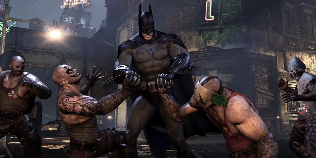 Batman phản đòn cùng lúc hai tên côn đồ trong Batman Arkham City