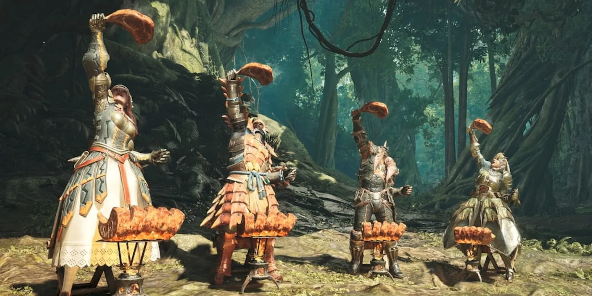 Bếp nướng di động trong Monster Hunter Wilds dùng để nấu ăn và nhận thành tựu