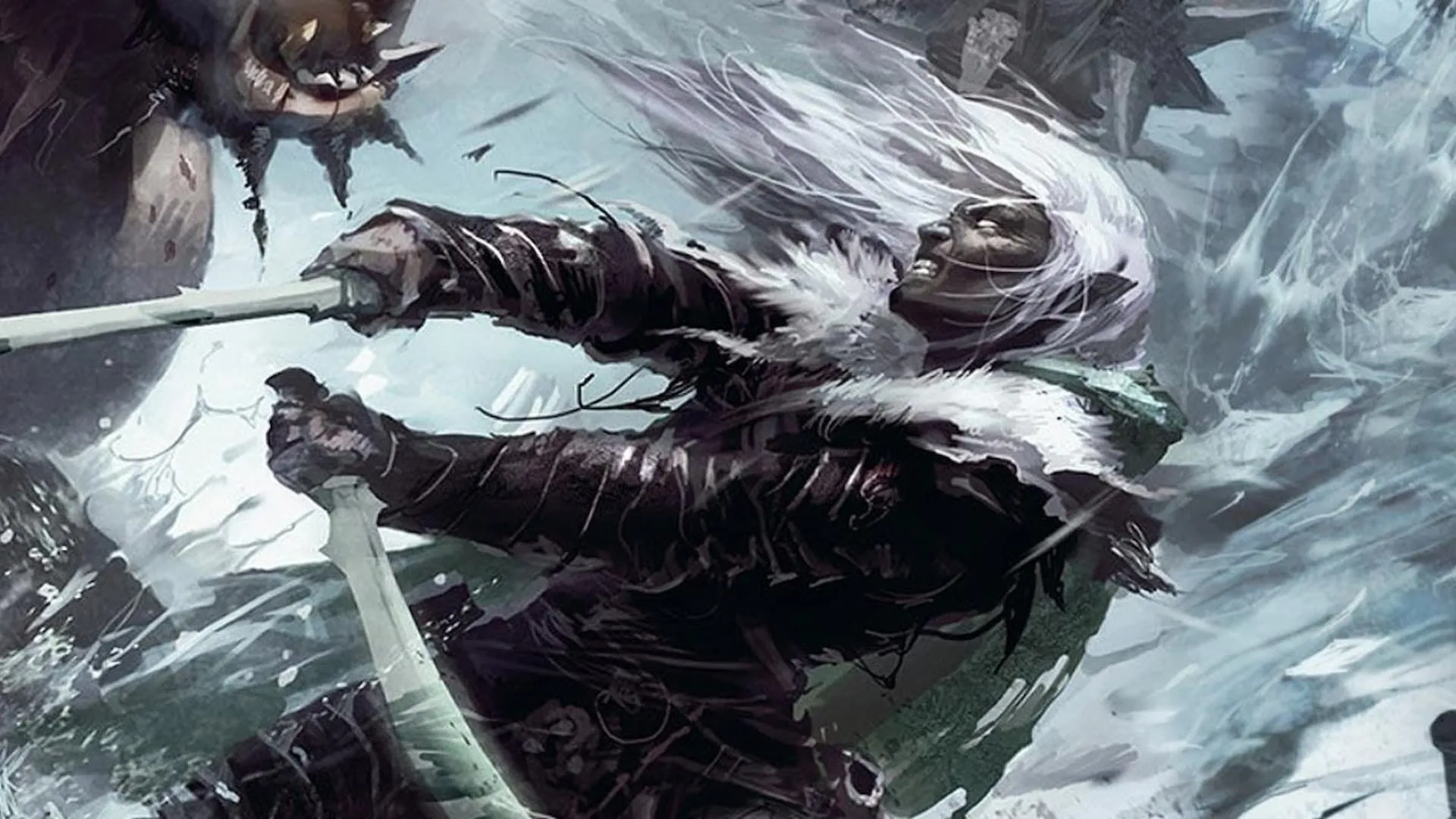 Bìa sách Dungeons & Dragons Icewind Dale với nhân vật Drizzt Do'Urden, minh họa cho Monster Manual cập nhật liên quan đến SRD 5.2