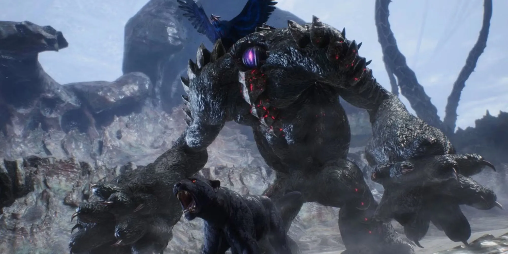 Bộ ba familiar của V: Griffon, Shadow và Nightmare trong Devil May Cry 5