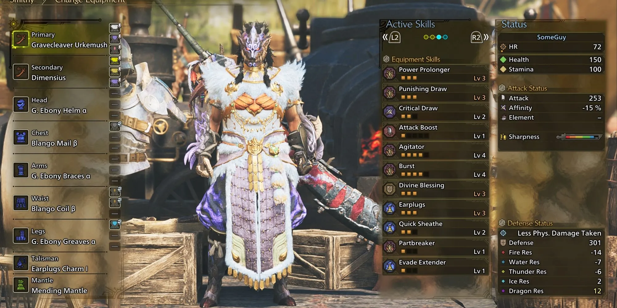 Bộ trang bị Long Sword High Rank mạnh mẽ trong Monster Hunter Wilds, chi tiết các món đồ và kỹ năng