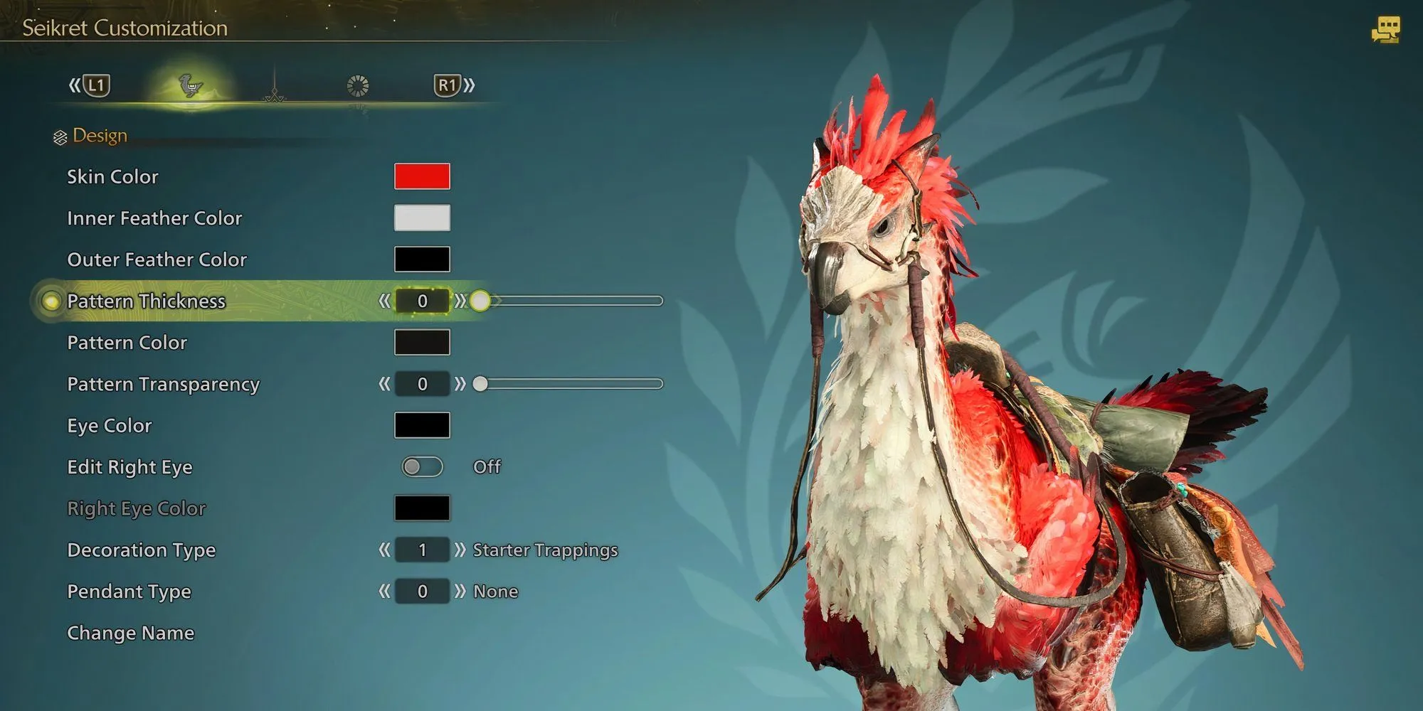 Các tùy chọn thiết kế ngoại hình Seikret trong game Monster Hunter Wilds