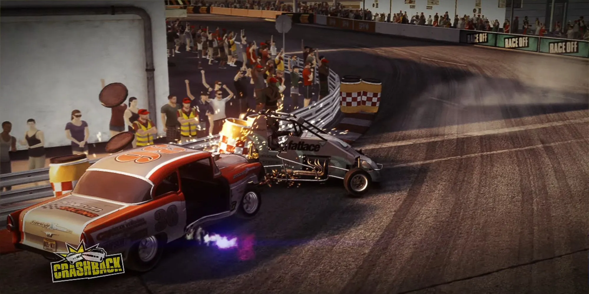 Cảnh quay lại pha va chạm trong Dirt Showdown