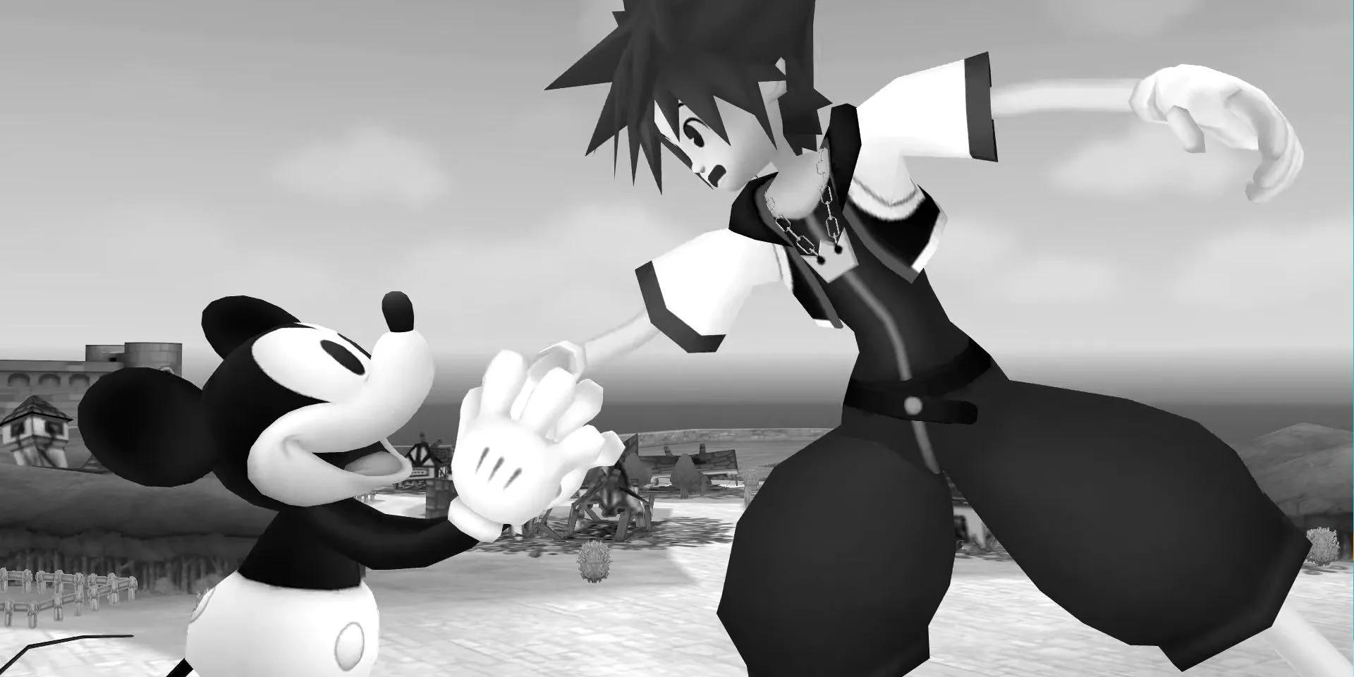 Cảnh trong màn Timeless River của Kingdom Hearts 2, một trong những game ARPG hay nhất trên PS2
