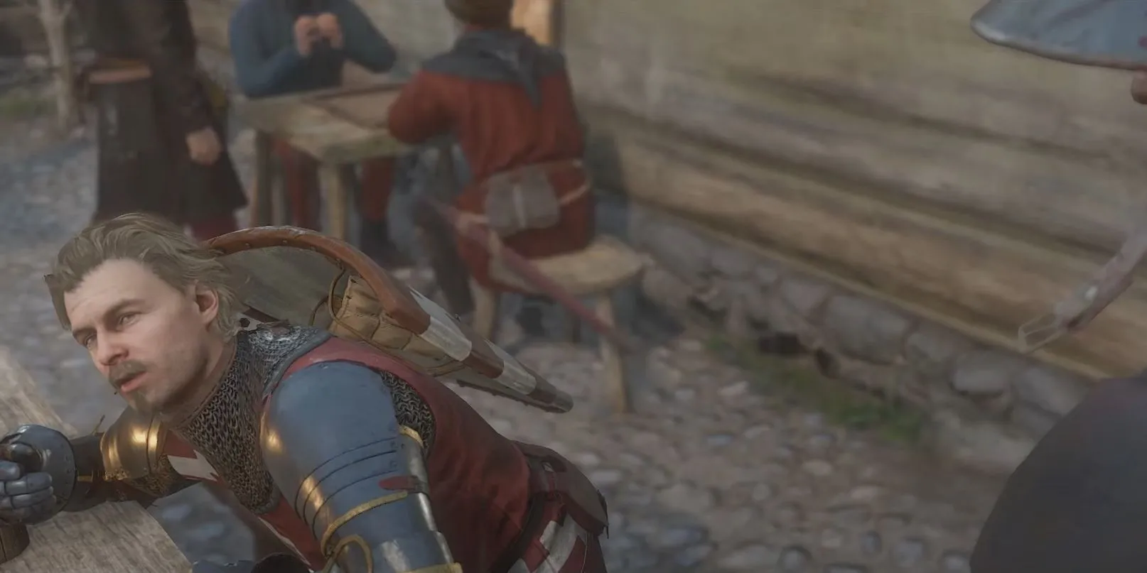 Cảnh trong nhiệm vụ Bellatores Kingdom Come Deliverance 2 - tìm kiếm dấu vết hoặc chiến đấu