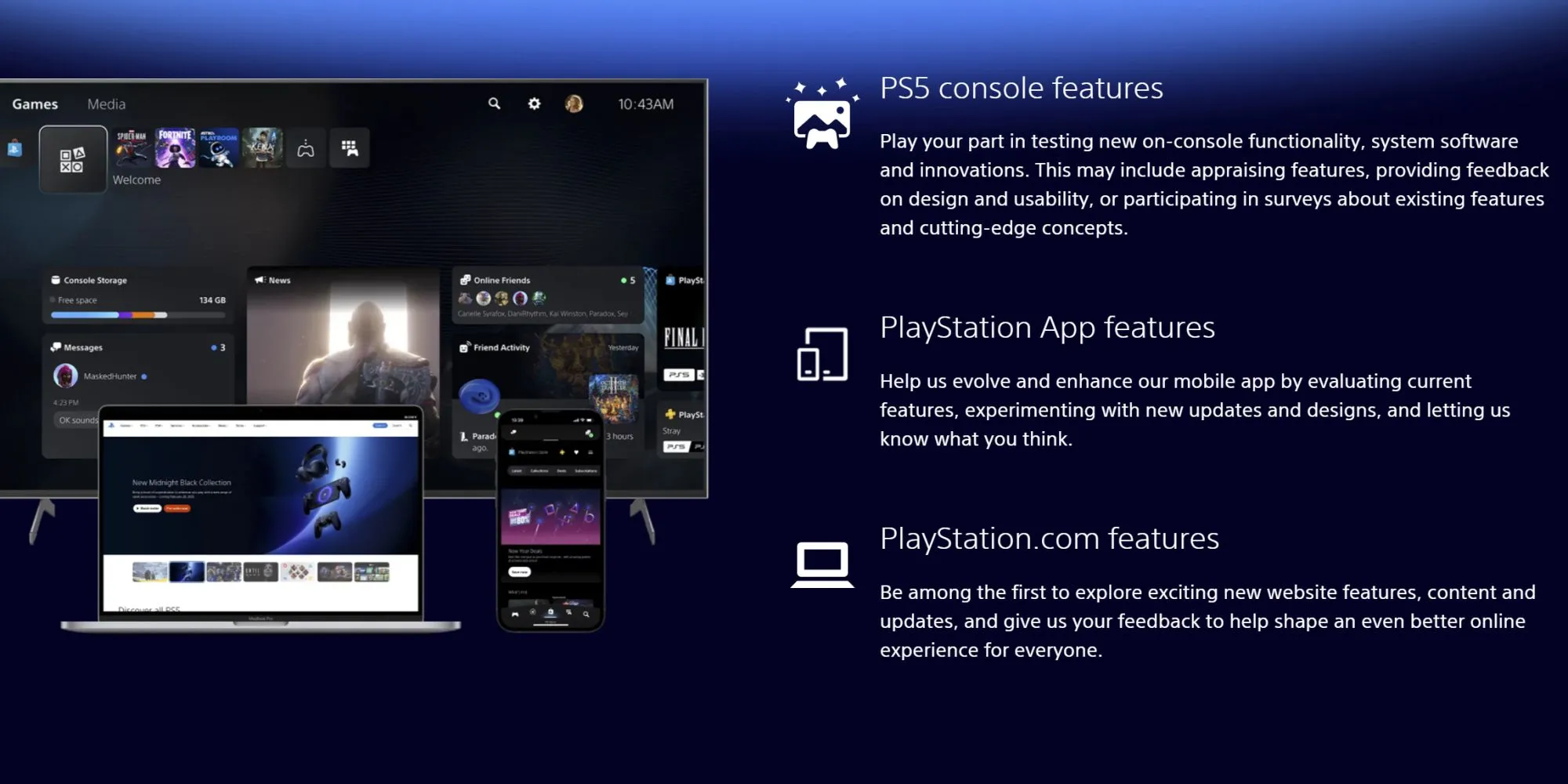 Sony Chính Thức Ra Mắt Chương Trình Beta PlayStation Mới 1 Chi tiết chương trình PlayStation Beta Program với các nội dung game thủ sẽ được thử nghiệm trên PS5 và PC.