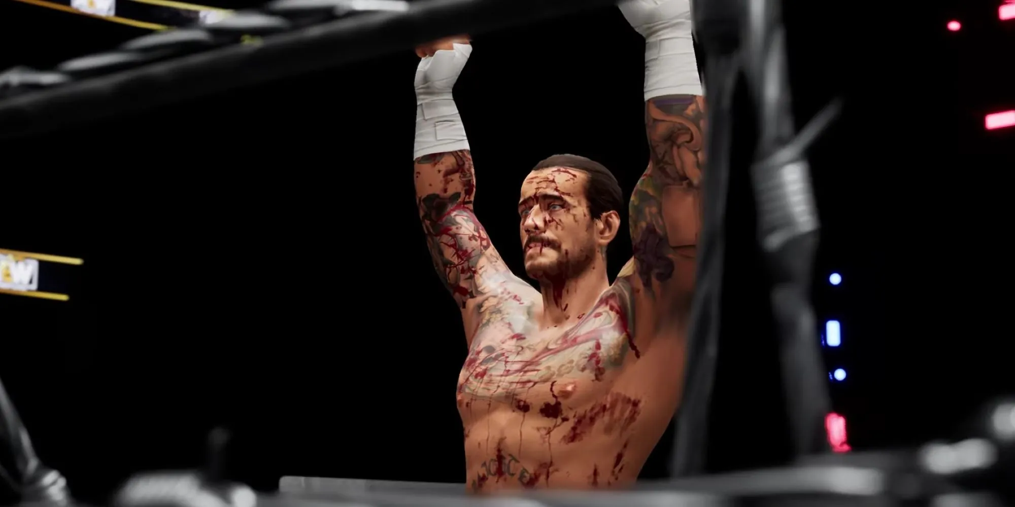 CM Punk ăn mừng chiến thắng trong AEW Fight Forever