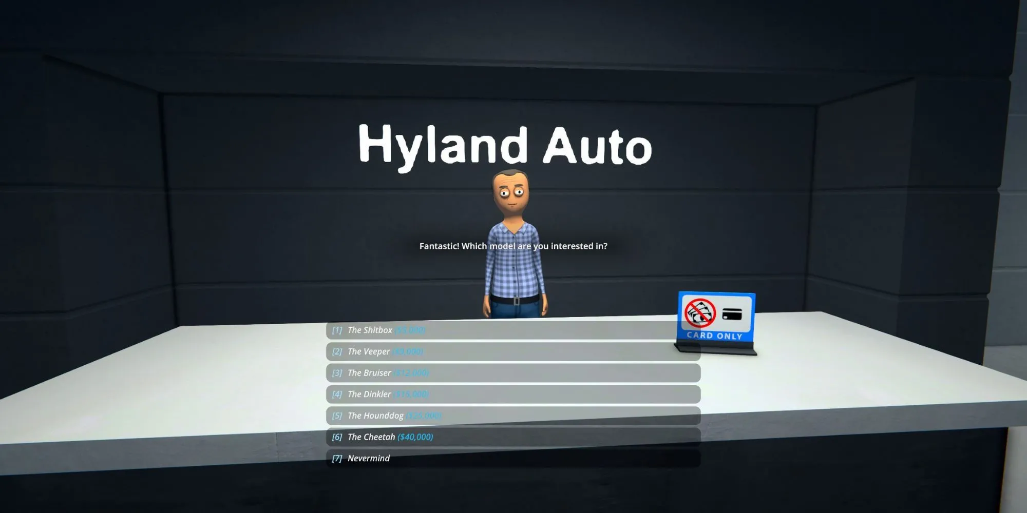 Cửa hàng xe Hyland Auto trong Schedule 1 nơi cần tiền sạch để mua sắm