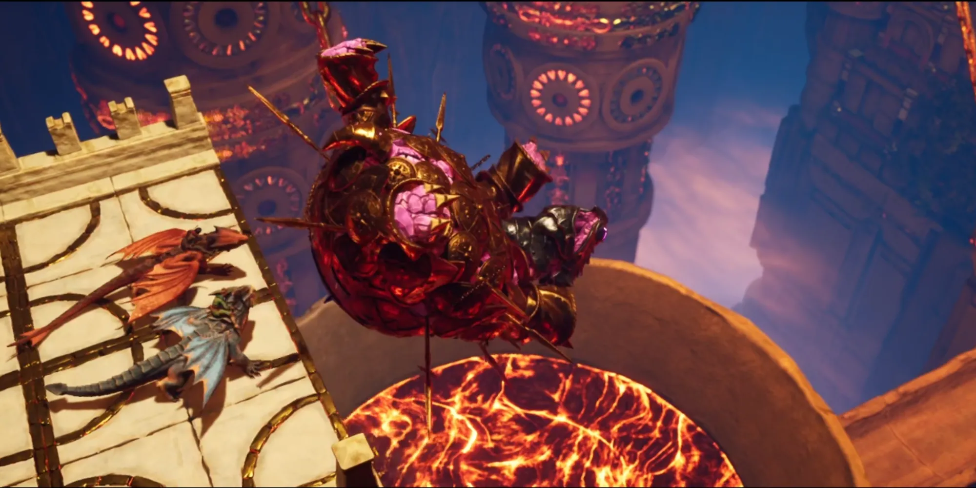 Đánh bại boss Treasure Traitor trong hồ vàng nóng chảy ở Split Fiction