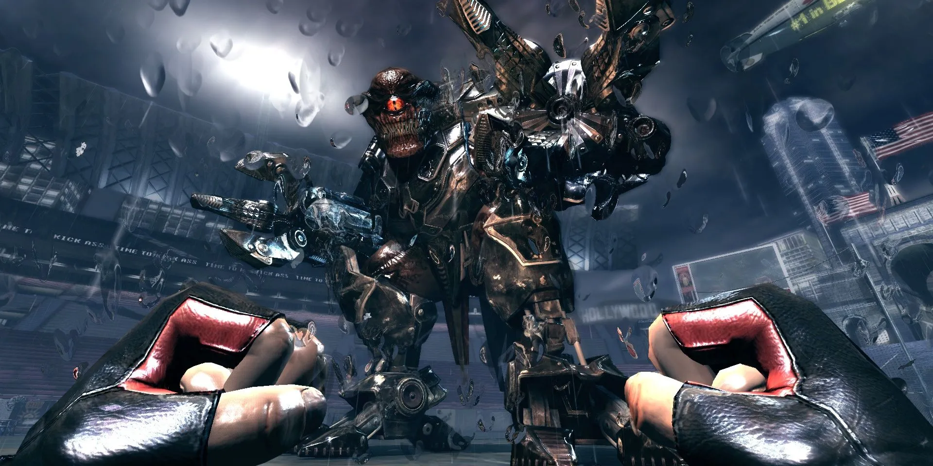 Duke Nukem đối mặt với một con quái vật ngoài hành tinh khổng lồ trong Duke Nukem Forever