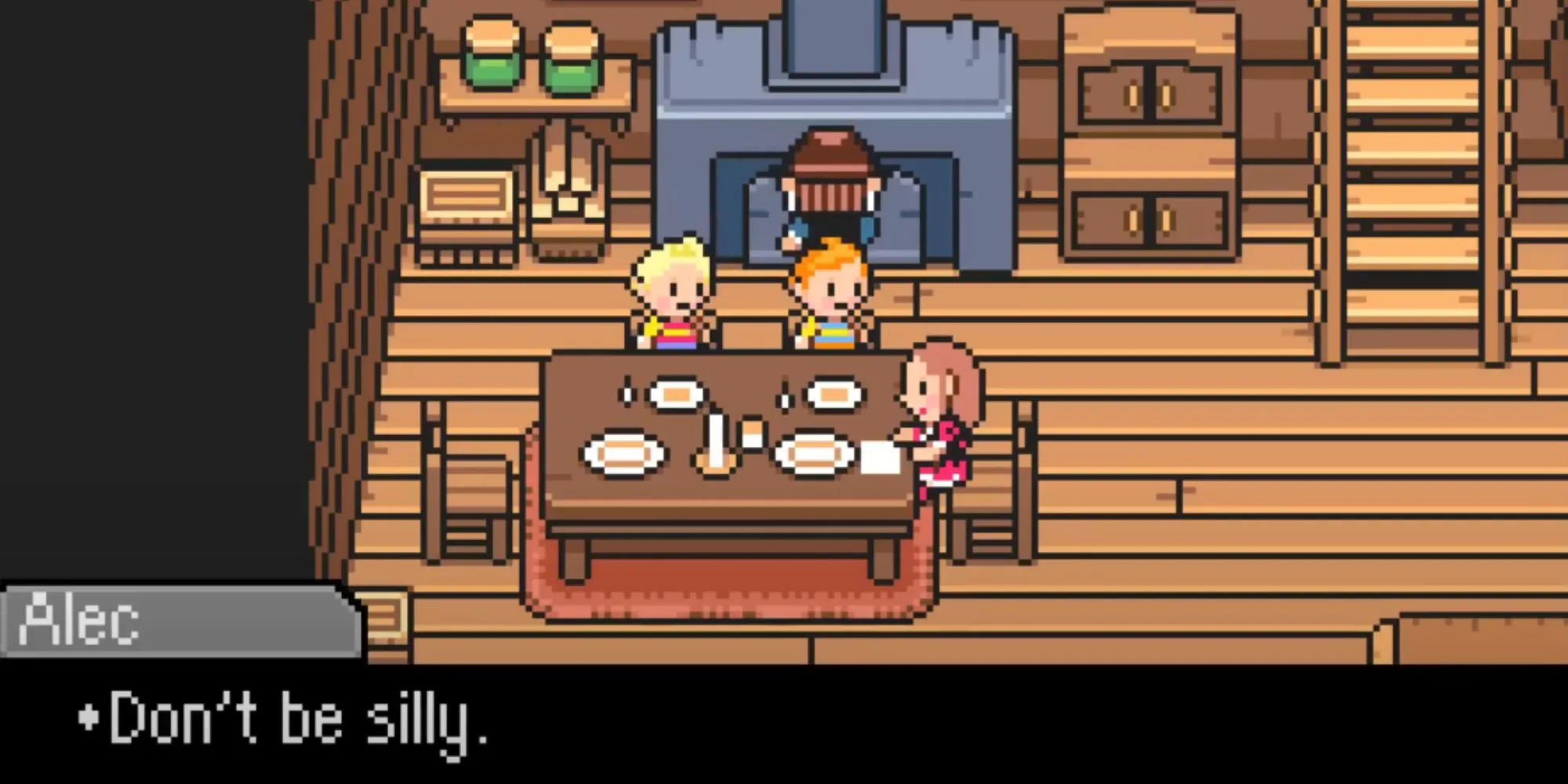 Top 10 JRPG GBA Hay Nhất: Tuyệt Tác Game Thủ Không Thể Bỏ Qua 1 Gameplay Mother 3 trên GBA với nhân vật Lucas và đồng đội trong trận chiến theo lượt, hiển thị giao diện và đồ họa pixel đặc trưng.