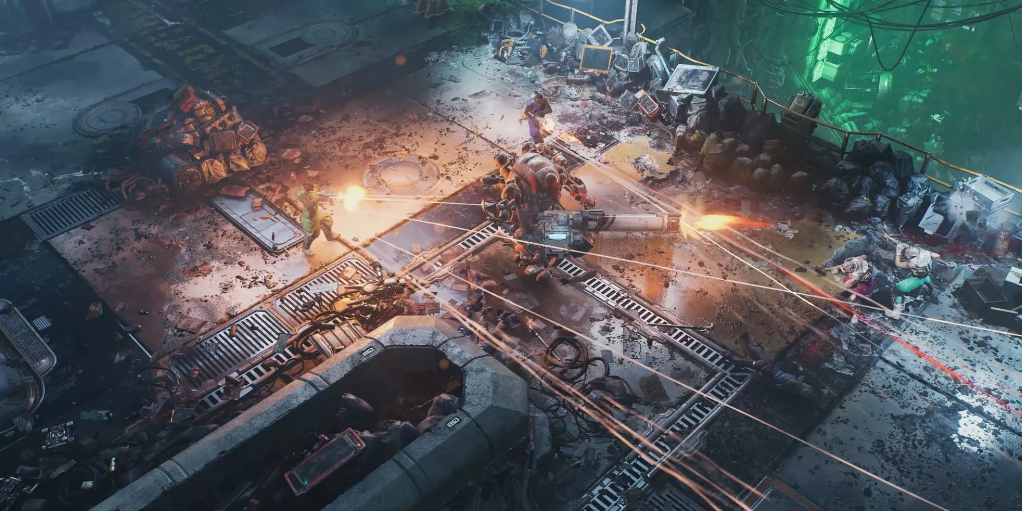 Giao chiến ác liệt trong thế giới cyberpunk của The Ascent