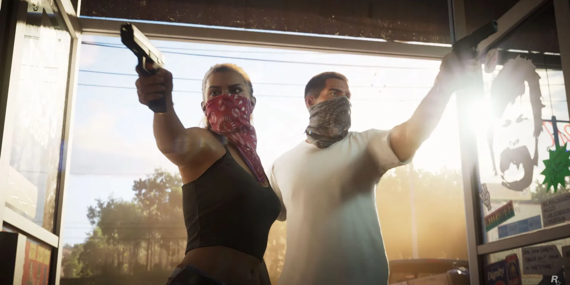 Hai nhân vật chính của GTA 6 trong một phân cảnh từ trailer chính thức