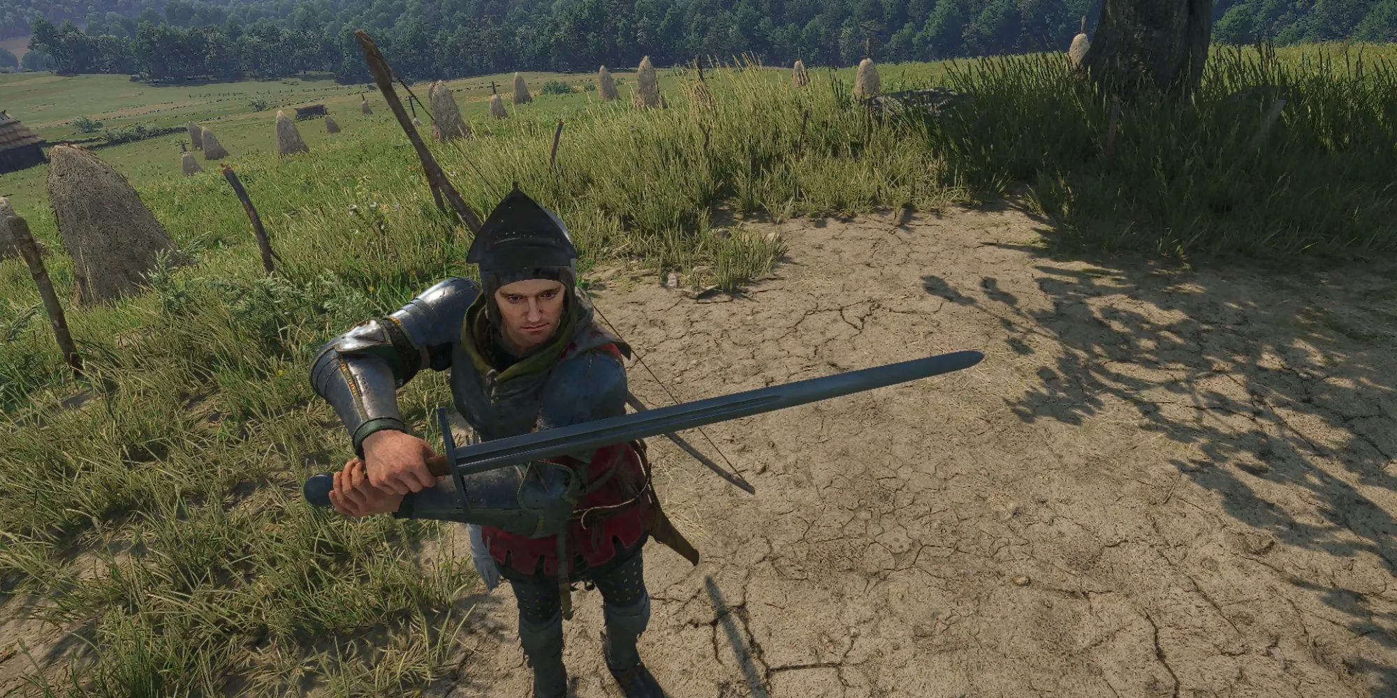 Henry cầm Trường Kiếm Hiệp Sĩ trong Kingdom Come Deliverance 2