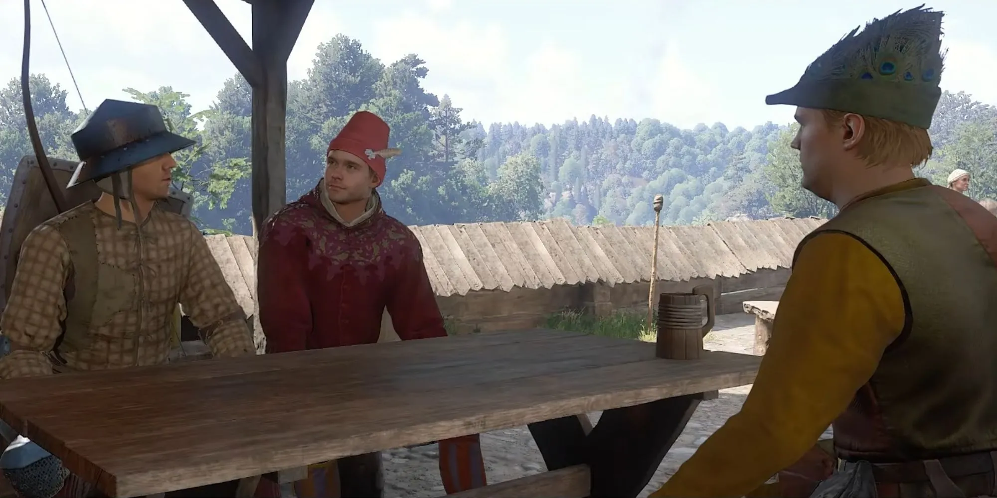 Henry cùng những người hát rong trong nhiệm vụ Troubadours Kingdom Come Deliverance 2