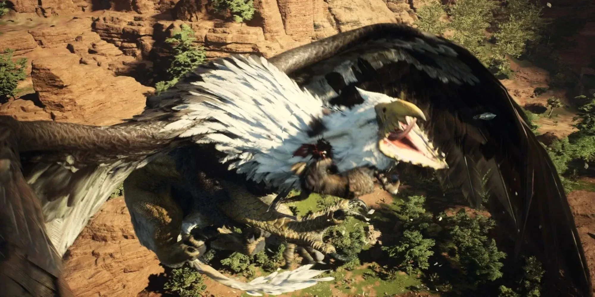 Hình ảnh chính thức của Dragon's Dogma 2 từ IGDB thể hiện nhân vật và quái vật