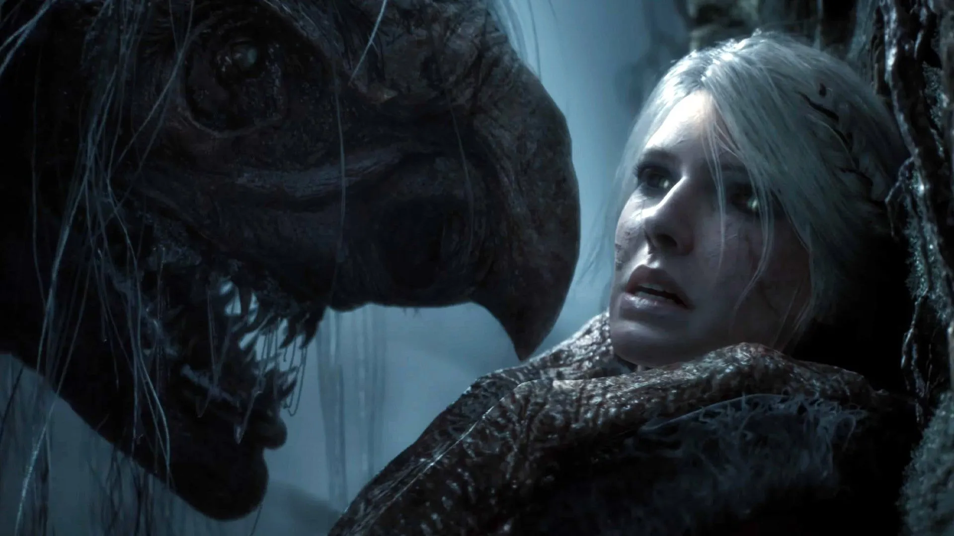 Hình ảnh Ciri trong The Witcher 4 với thanh kiếm sau lưng, thể hiện vai trò nhân vật chính