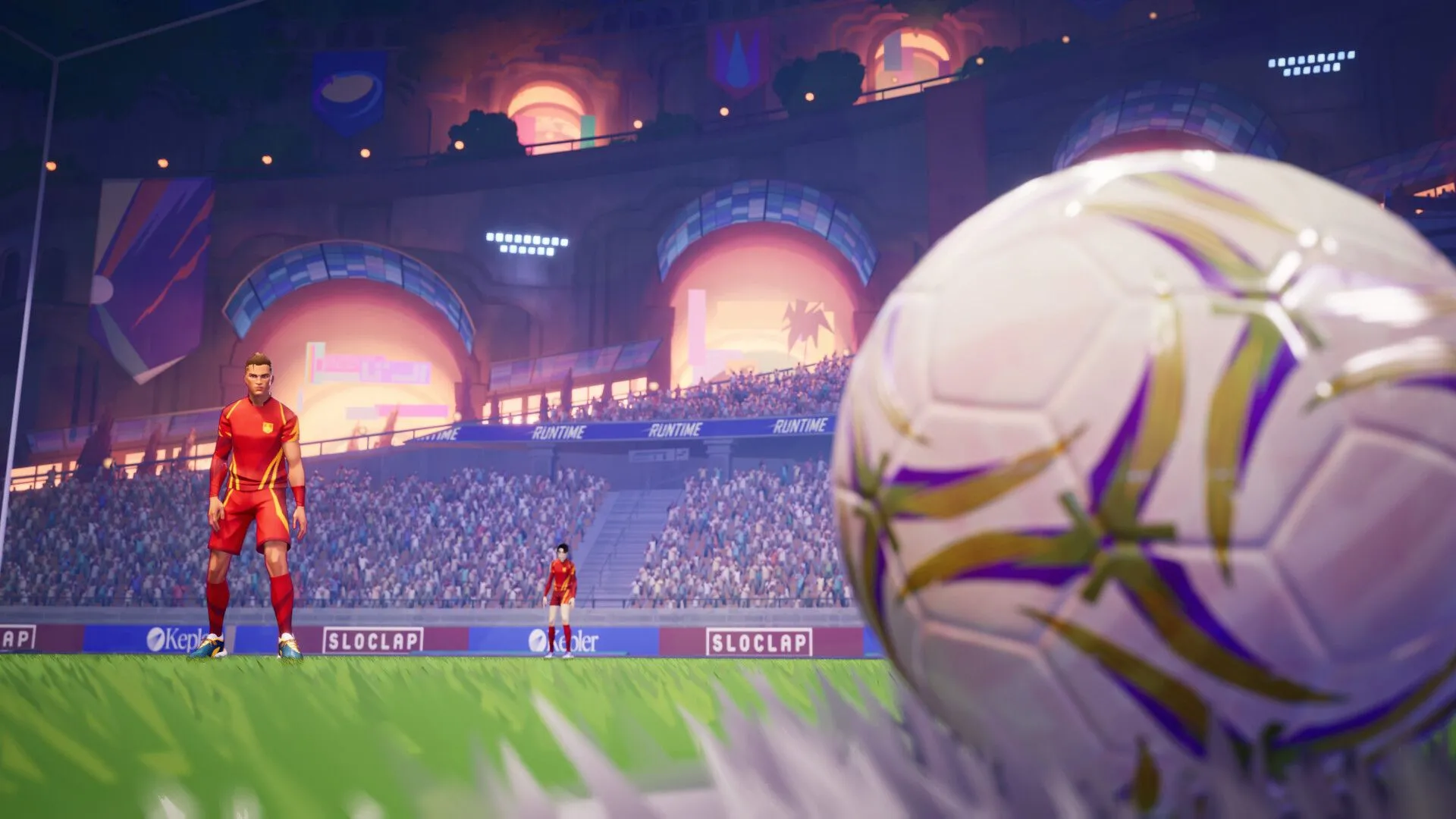 Hình ảnh concept art hoặc gameplay đầu tiên của Rematch, minh chứng cho tựa game bóng đá độc đáo từ Sloclap