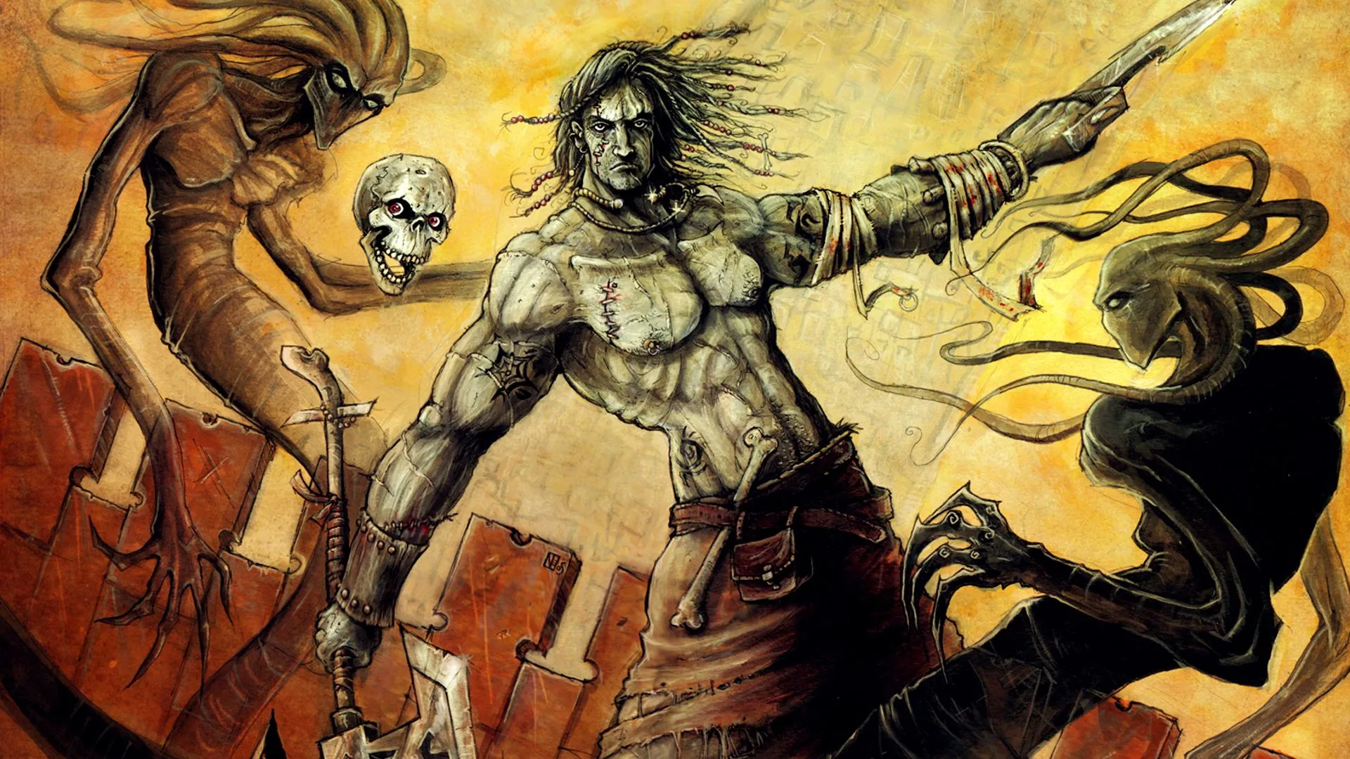 Hình ảnh đặc trưng của game Planescape: Torment, biểu tượng của dòng game nhập vai D&amp;D kinh điển