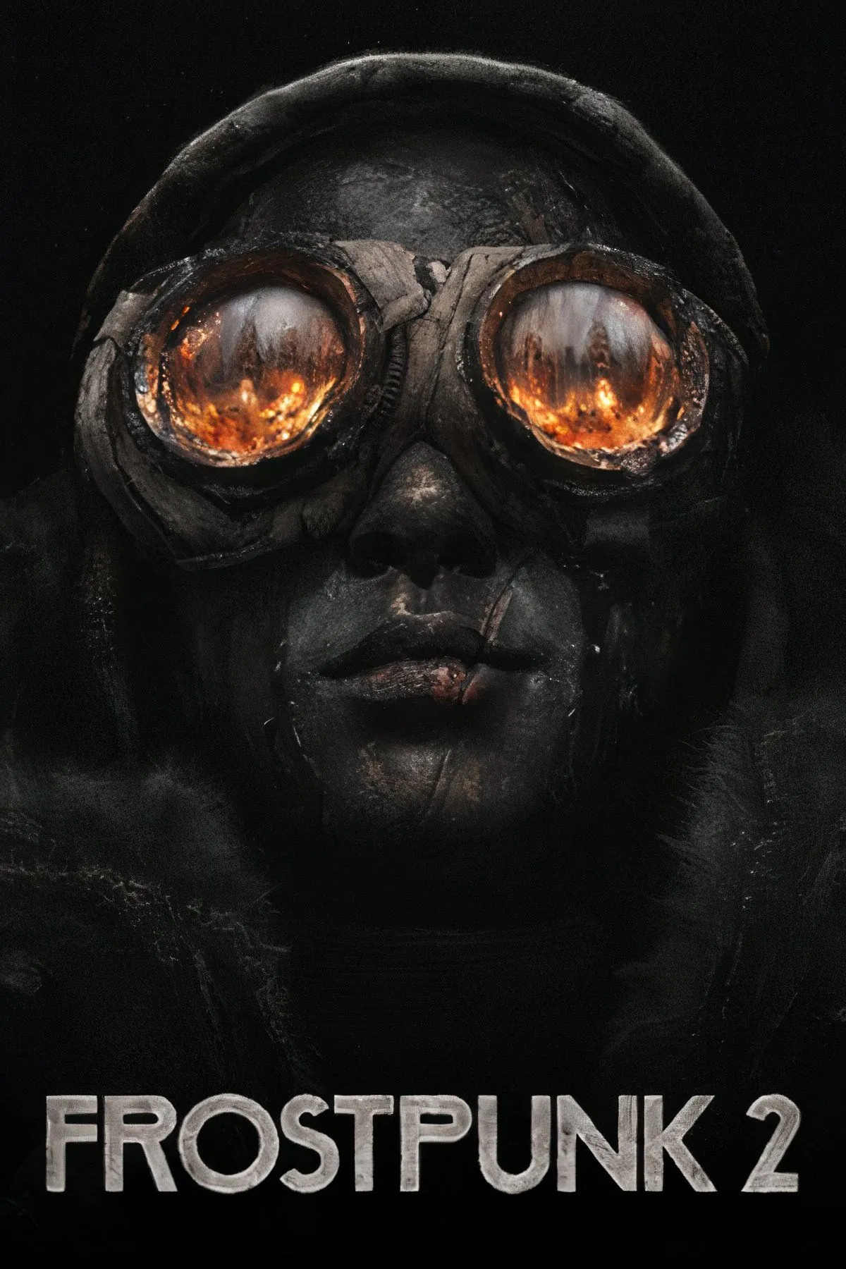 Hình ảnh đại diện cho thương hiệu Frostpunk 2 với logo và bối cảnh hậu tận thế