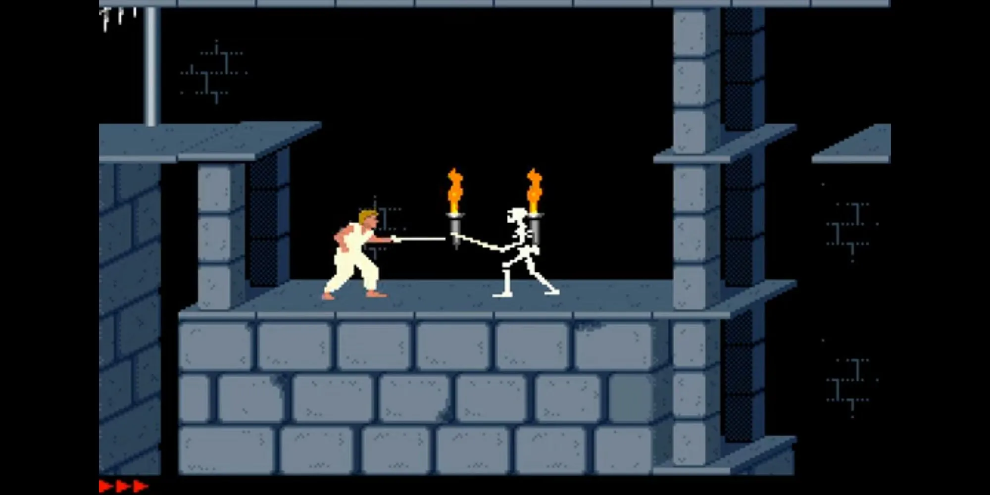 Hình ảnh gameplay Prince of Persia 1989, một game platformer retro đầy thử thách