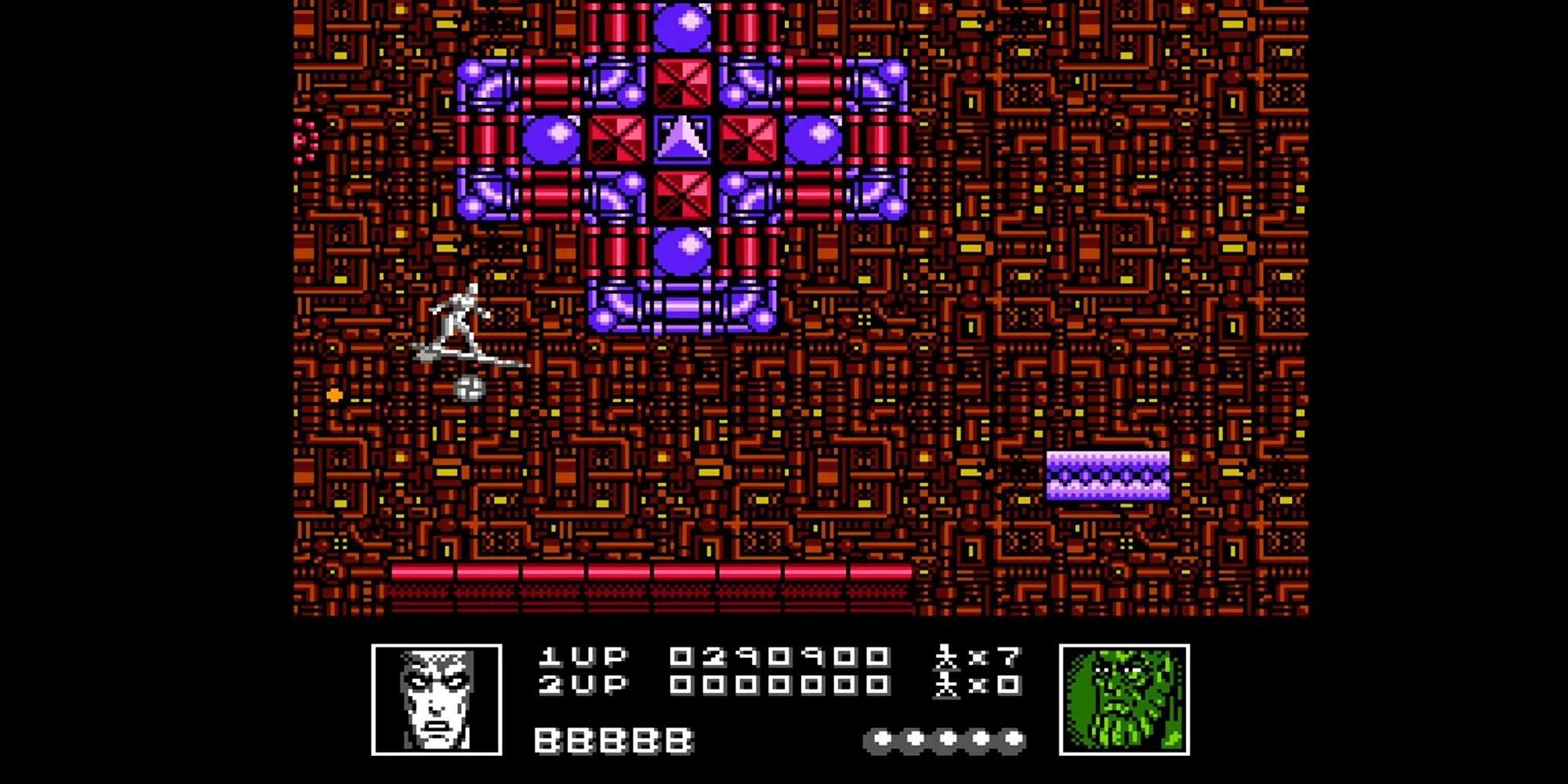 Hình ảnh gameplay Silver Surfer trên NES, nổi tiếng với độ khó &quot;điên rồ&quot; và cơ chế chết một hit