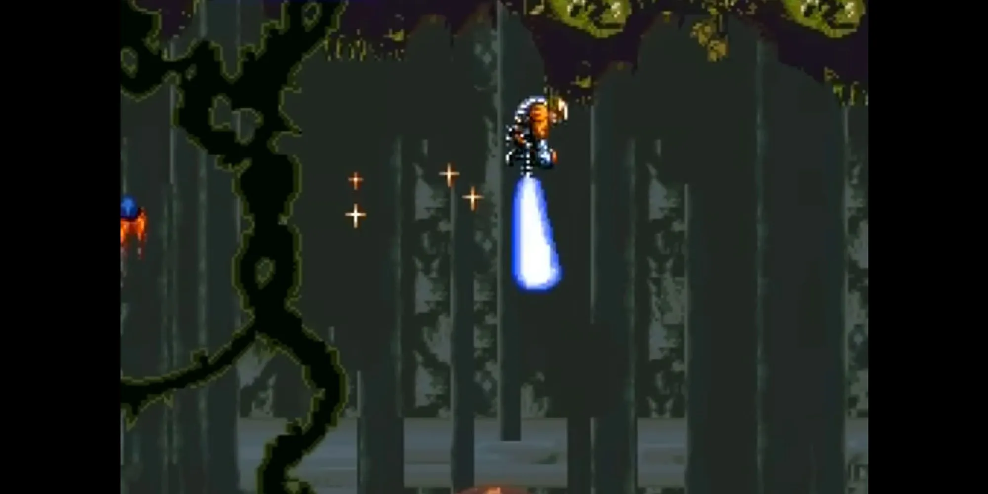 Hình ảnh gameplay Super Star Wars The Empire Strikes Back trên SNES với bối cảnh núi tuyết Hoth