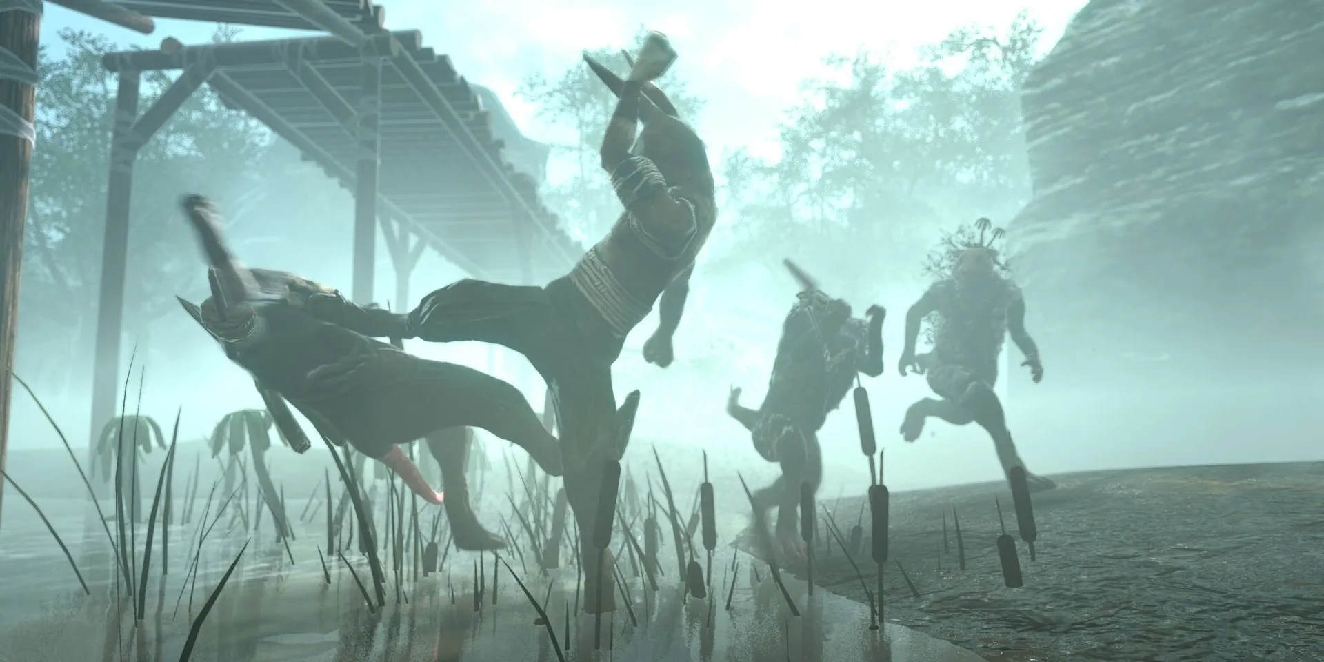 Hình ảnh gameplay từ trò chơi đối kháng Overgrowth với nhân vật thỏ đang giao chiến