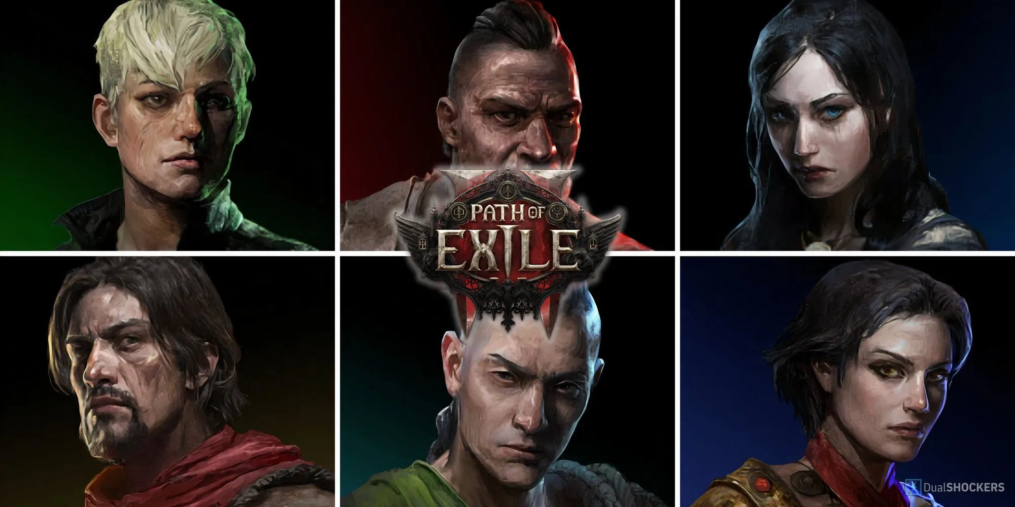 Hình minh họa các lớp nhân vật trong Path of Exile II