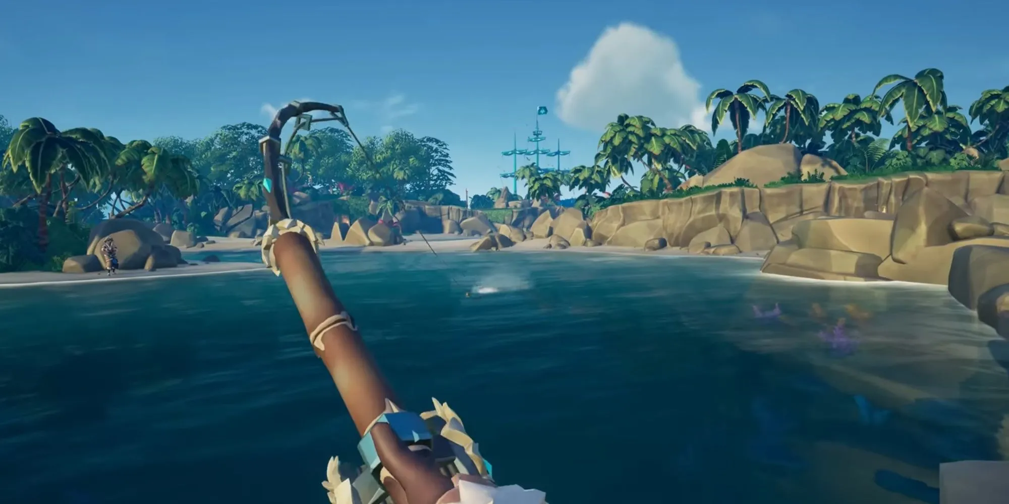 Hoạt động câu cá thư giãn trên biển trong tựa game phiêu lưu Sea of Thieves
