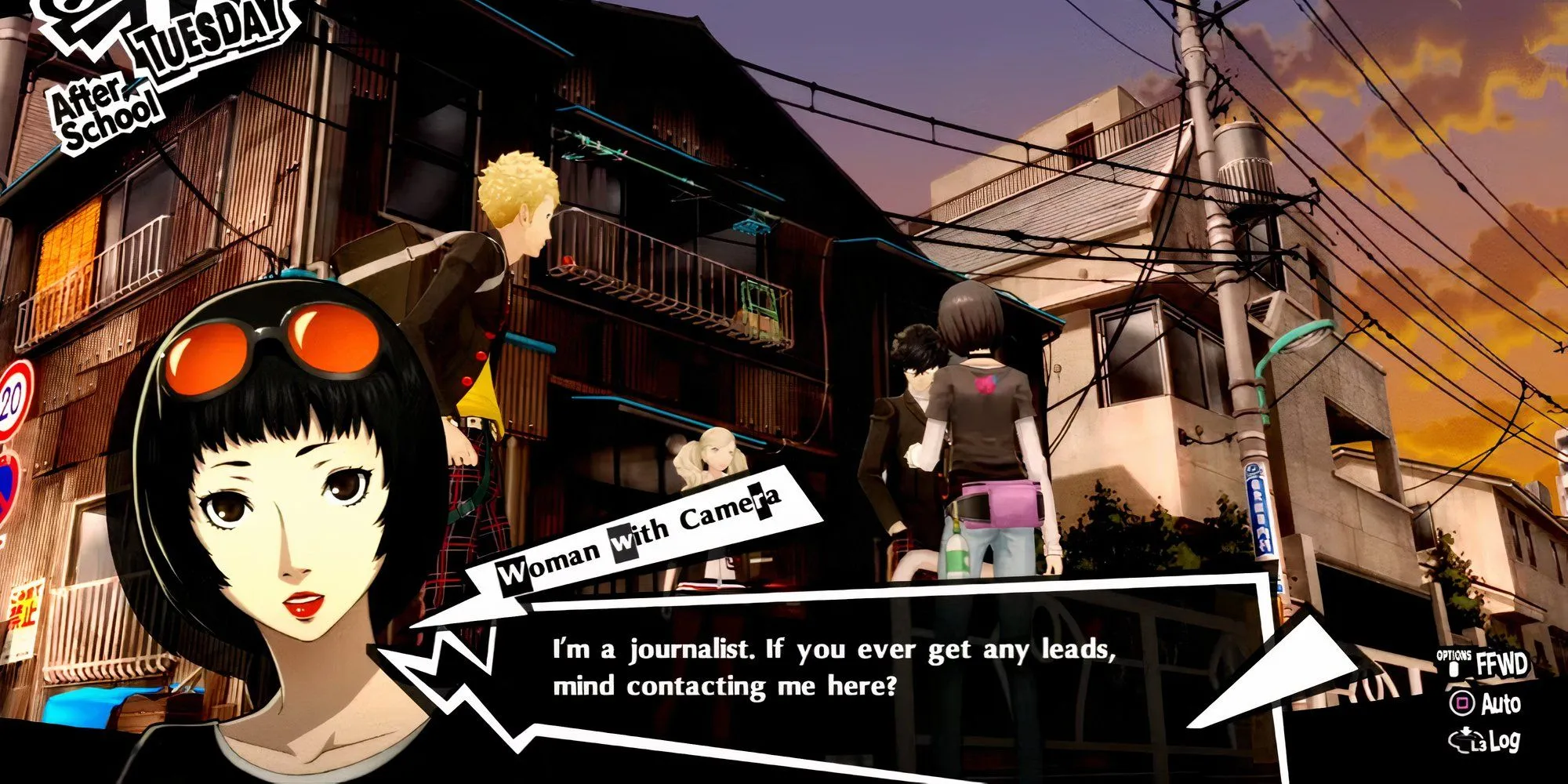 Ichiko Ohya gặp gỡ Phantom Thieves tại Shinjuku trong Persona 5 Royal