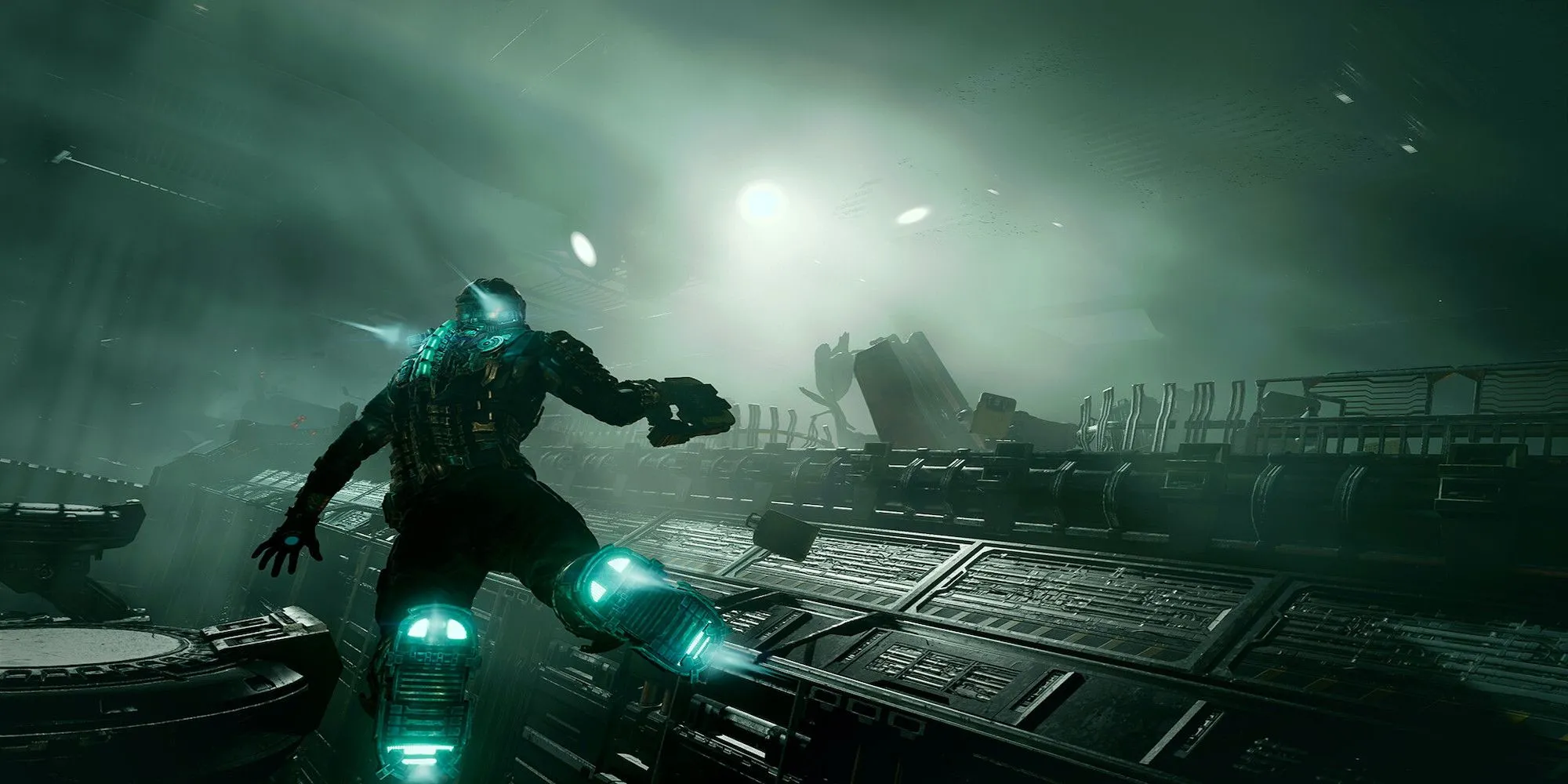 Isaac Clarke, nhân vật chính của Dead Space, trôi nổi trong không gian không trọng lực đầy ám ảnh