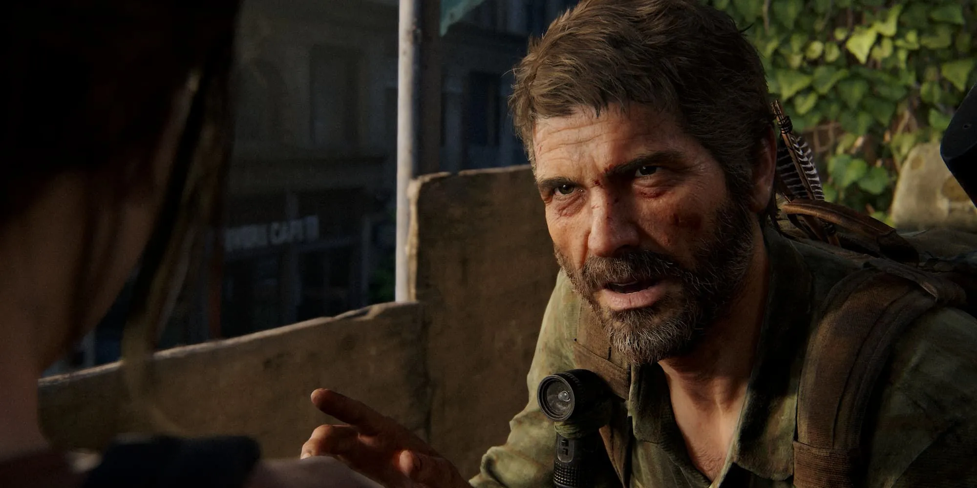 Joel đang la mắng Ellie trong The Last of Us Part 1