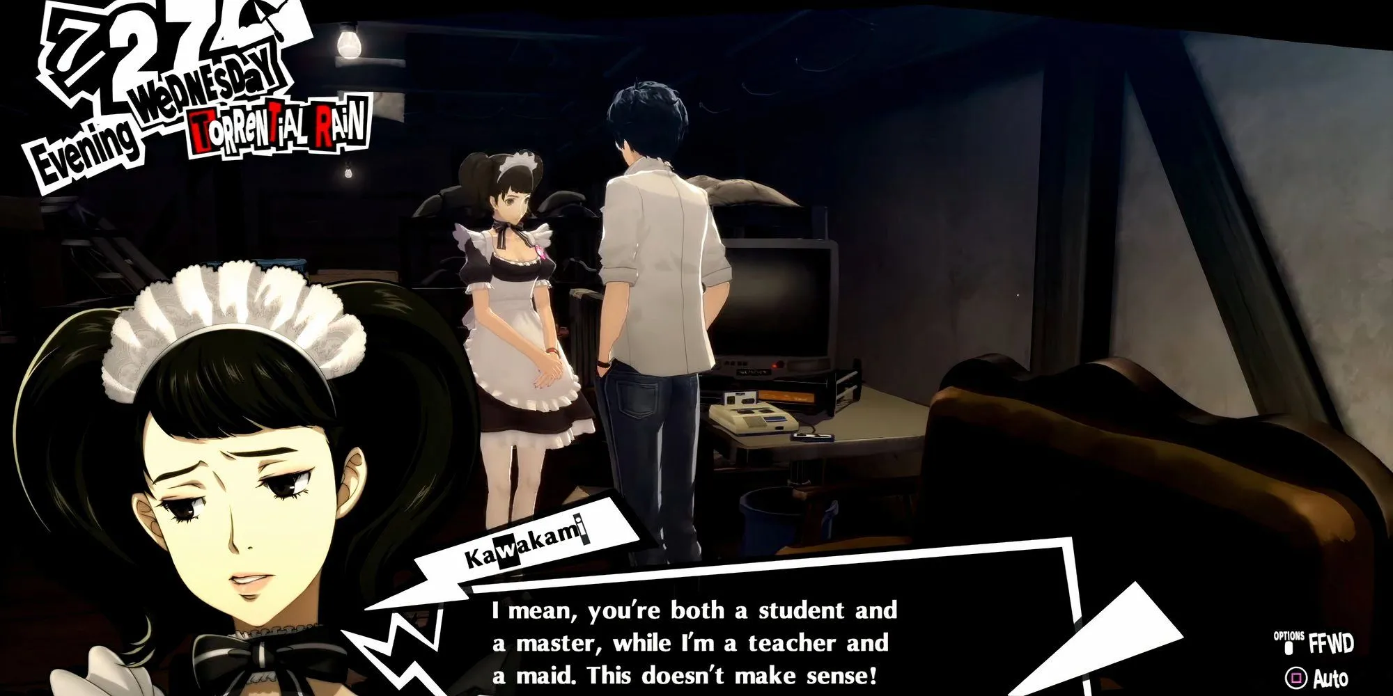 Joker thổ lộ tình cảm với Kawakami trong Persona 5 Royal